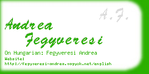 andrea fegyveresi business card